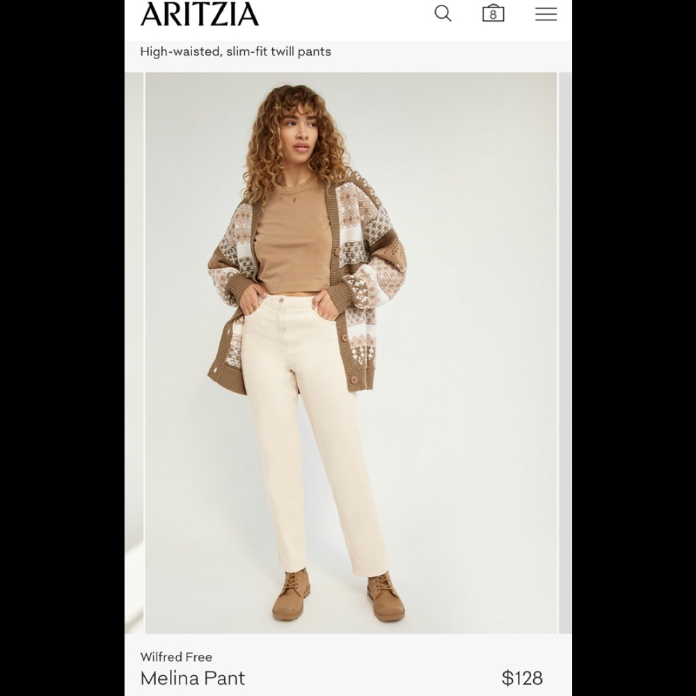 Aritzia Wilfred Free Melina Pants size 0